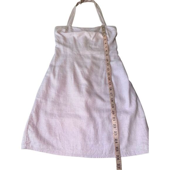 Abercrombie & Fitch Pink Linen Blend Halter Top Mini Dress Size S - Picture 11 of 12